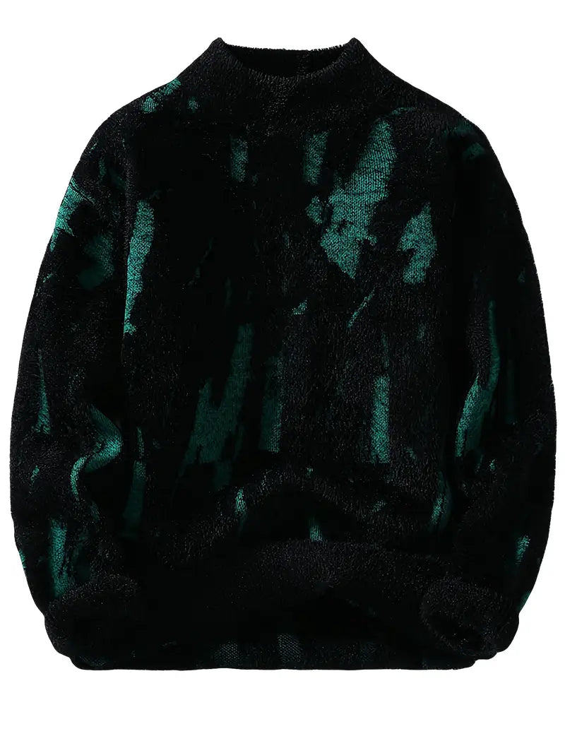 Abstract Black & White Knitted Sweater